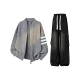 Light Gray Top+Black Pants