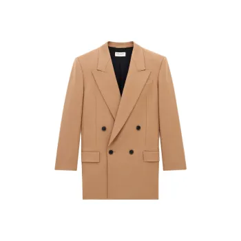 SAINT LAURENT Double-Breasted Oversized Jacket