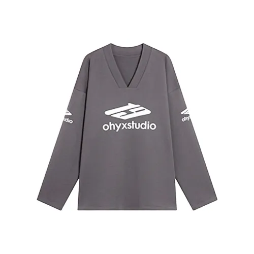 PAZZO V Neck Loose Fit Versatile Print Sweatshirt Women's