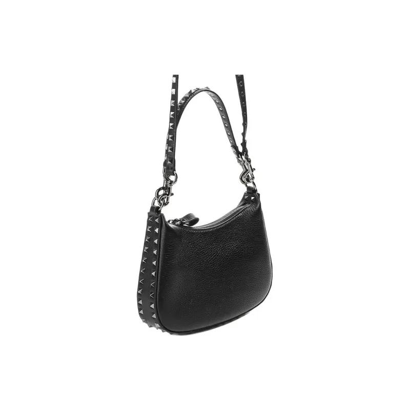 Valentino Shoulder Strap Shoulder Bag, Crossbody Bag, Handbag Women's Black-4