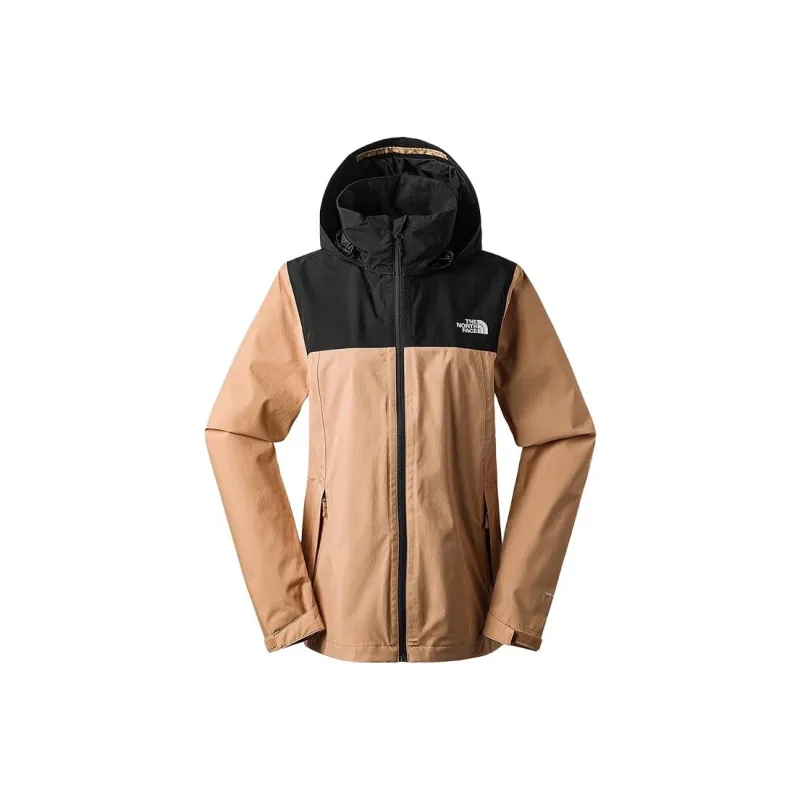 THE NORTH FACE Outdoor Hiking Waterproof And Windproof Windbreaker Jacket Women's Khaki-0