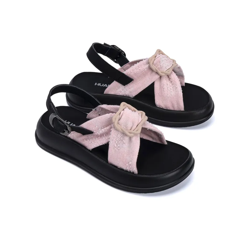 HUANQIU Beach Sandals Women's Pink-3