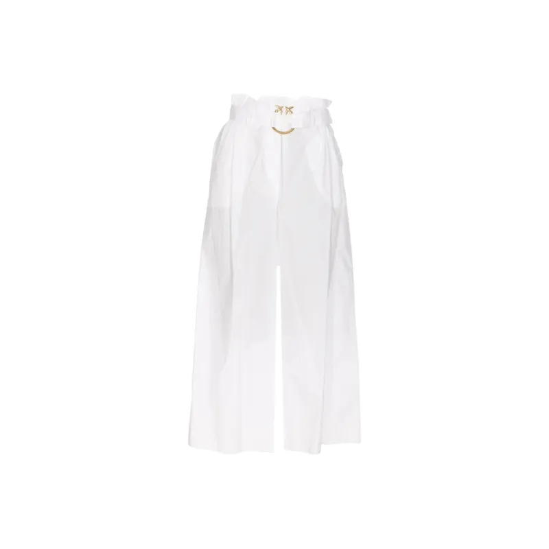 PINKO Belted Wide Leg Trousers-0