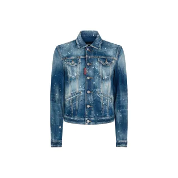 DSQUARED 2 Medium Kinky Wash Boyfriend Denim Jacket