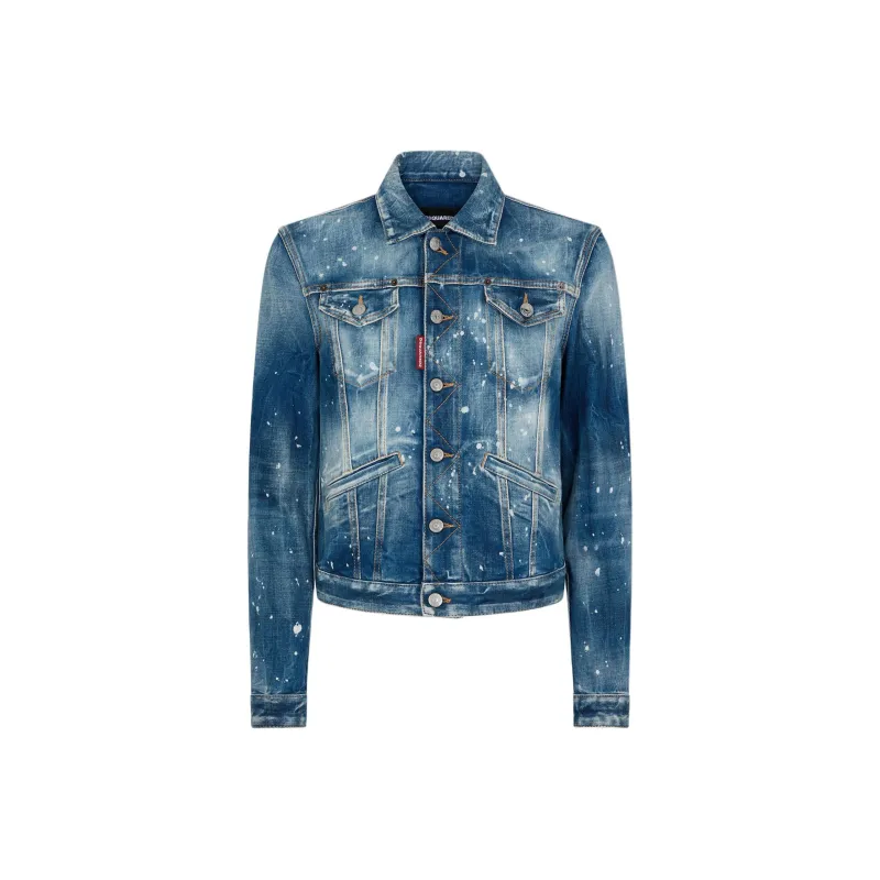 DSQUARED 2 Medium Kinky Wash Boyfriend Denim Jacket-0