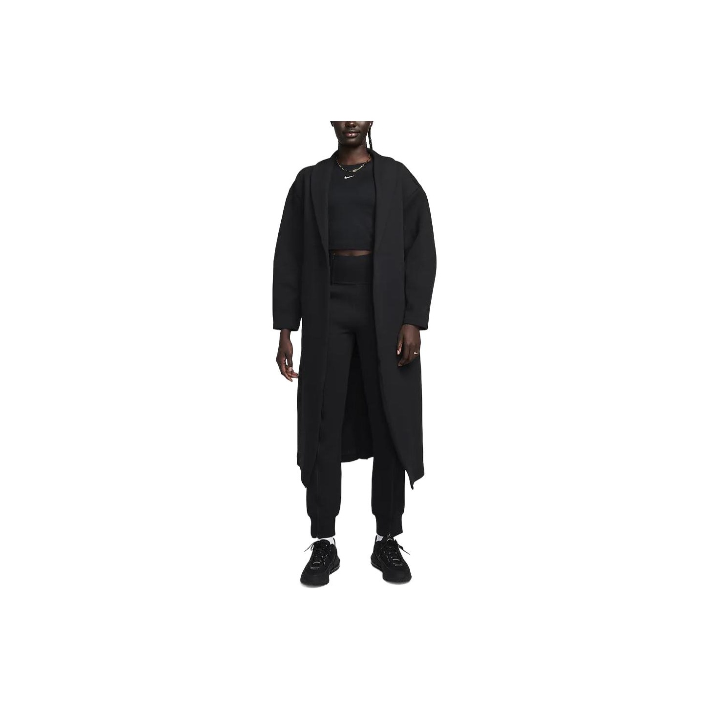 Nike Sportswear Tech Fleece Trench Coat Women's Black L - POIZON