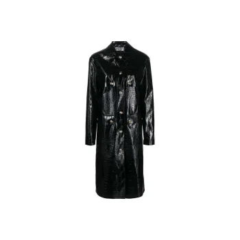 VERSACE JEANS COUTURE Trench Coats Women's Black