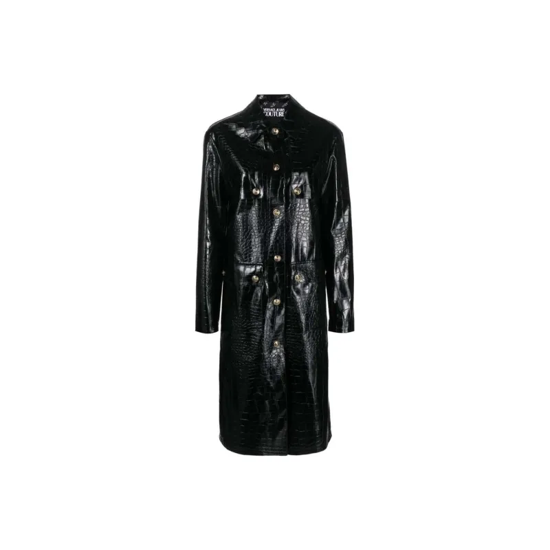 VERSACE JEANS COUTURE Trench Coats Women's Black-0