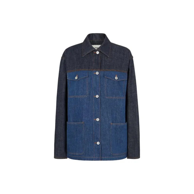 FENDI Two tone Denim Jacket-0
