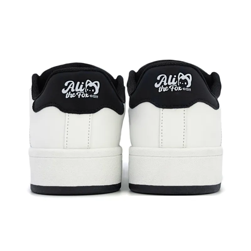 ALI THE FOX Skateboard Shoes Women's Low Top White Black/Pure White-11