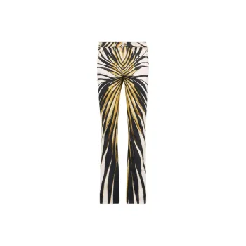 Roberto Cavalli Ray Of Gold Print Skinny Trousers