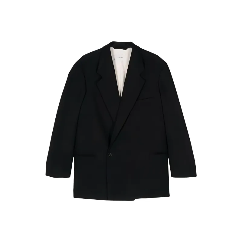 Lemaire Short Maxi Double Breasted Coat 'Black'-0