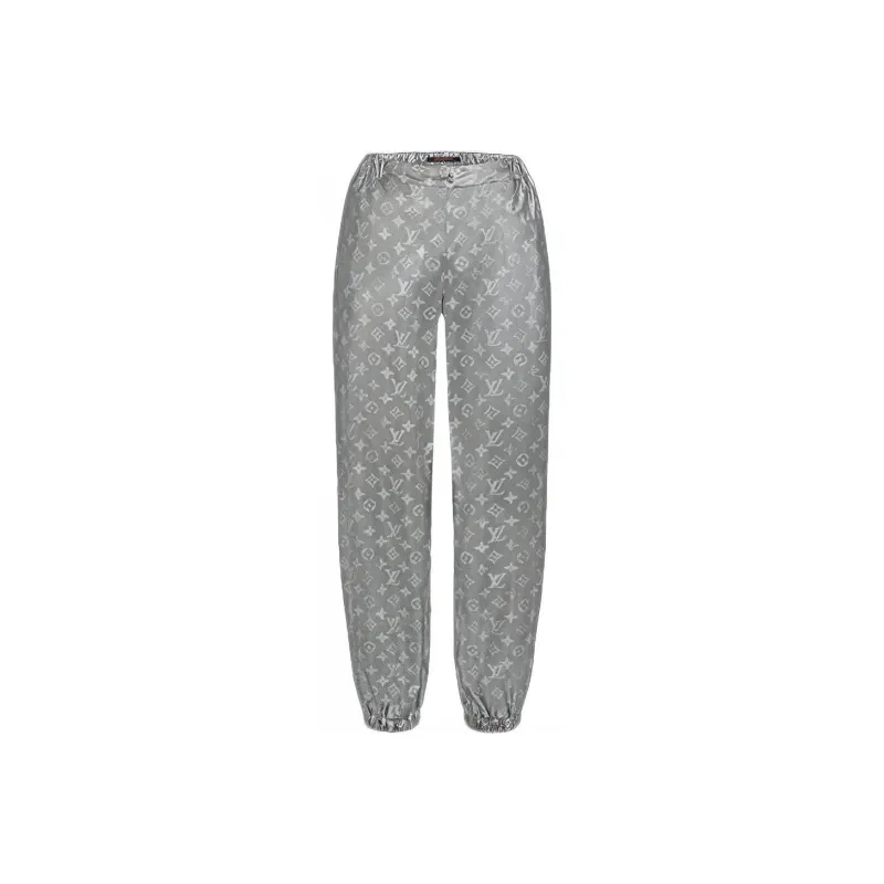 LOUIS VUITTON Knitted Sweatpants Women's Silver-0