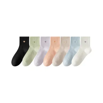 Cotton Gene Mid Calf Socks Women's 7 Pack