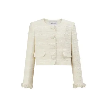 TAMMY TANGS Cropped Coats Women's Apricot