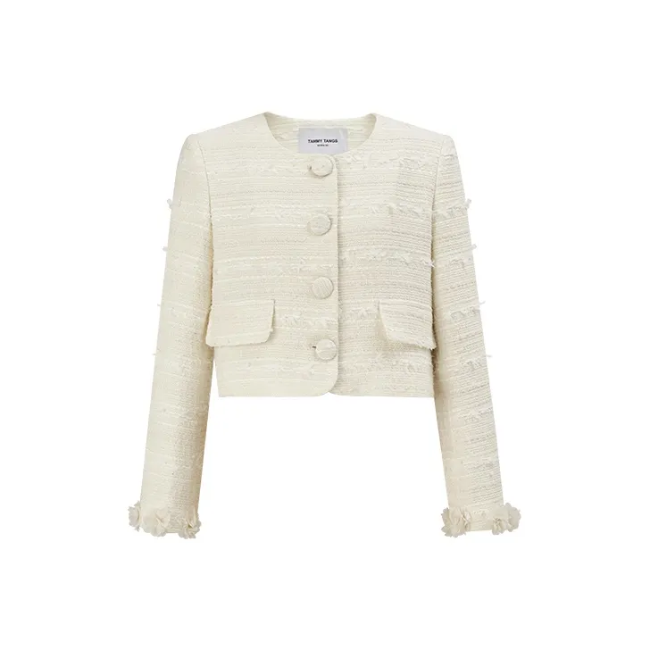 TAMMY TANGS Cropped Coats Women's Apricot-0