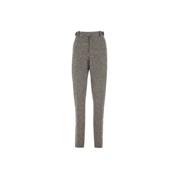 Bottega Veneta Herringbone Straight Trousers