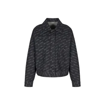 ARMANI EXCHANGE SS24 Denim Jacket Women's Black