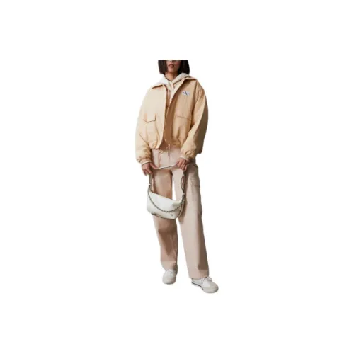 calvin MOB KLEIN Puffer Jacket Women's Ivory Yellow