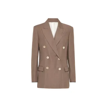 Brunello Cucinelli Shiny Cuff Twill Jacket