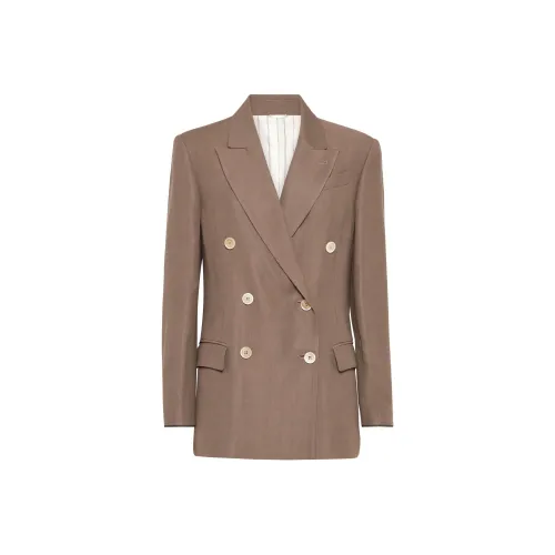 Brunello Cucinelli Shiny Cuff Twill Jacket