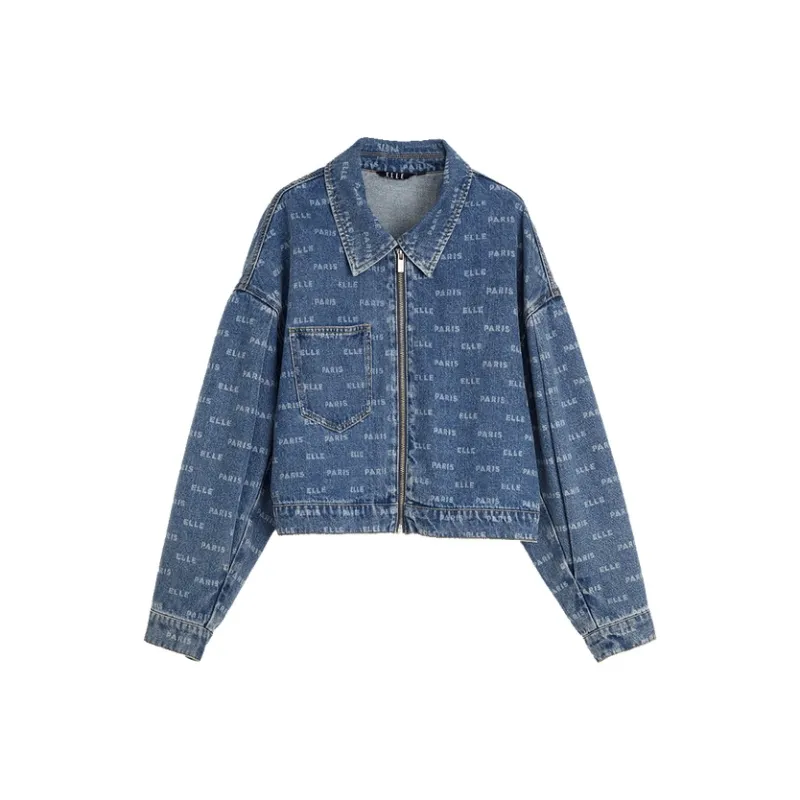 ELLE Denim Jackets Women's Blue-0
