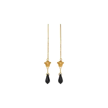 FANSIZHE Metal, Crystal Earrings Women's Gold