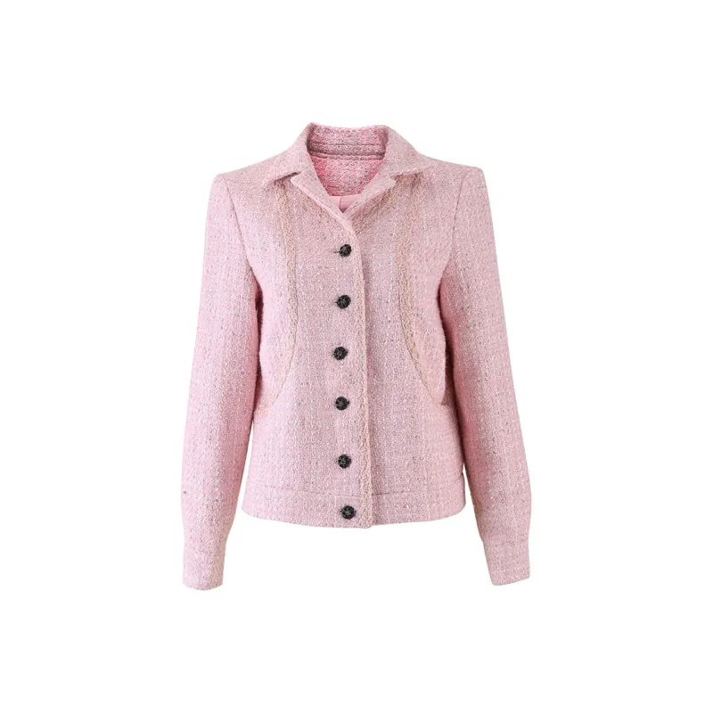 CHARM PICK Cropped Coats Women's Pink-0