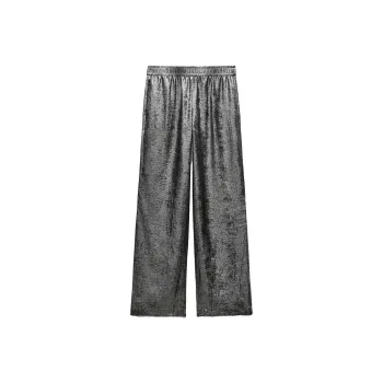 ZARA Casual Pants Women's Silver