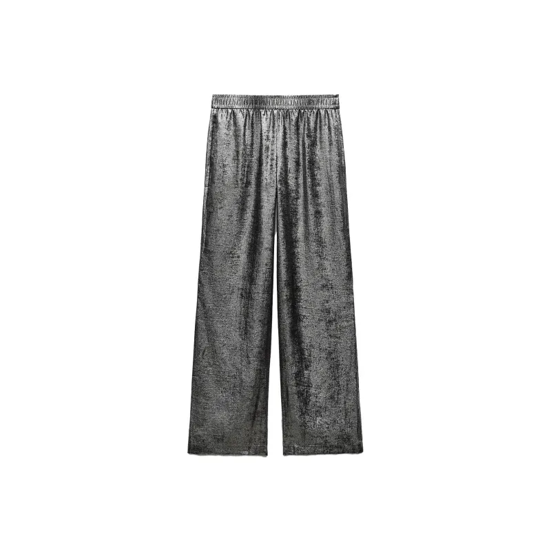 ZARA Casual Pants Women's Silver-0
