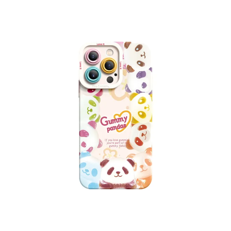 I Create My Art Silicone Material Bear Gummies Phone Cases Compatibility Apple 16/15/14/13/12 Series-9