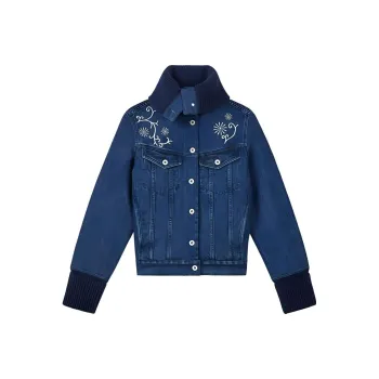 KENZO Marguerite Embroidered Trucker Jacket