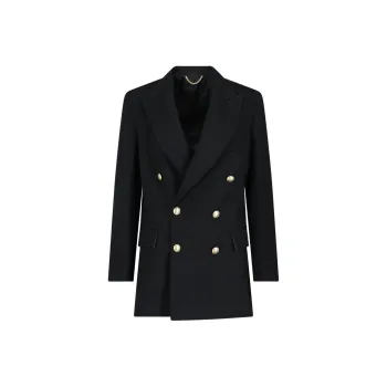 Victoria Beckham Double Breasted Straight Hem Blazer