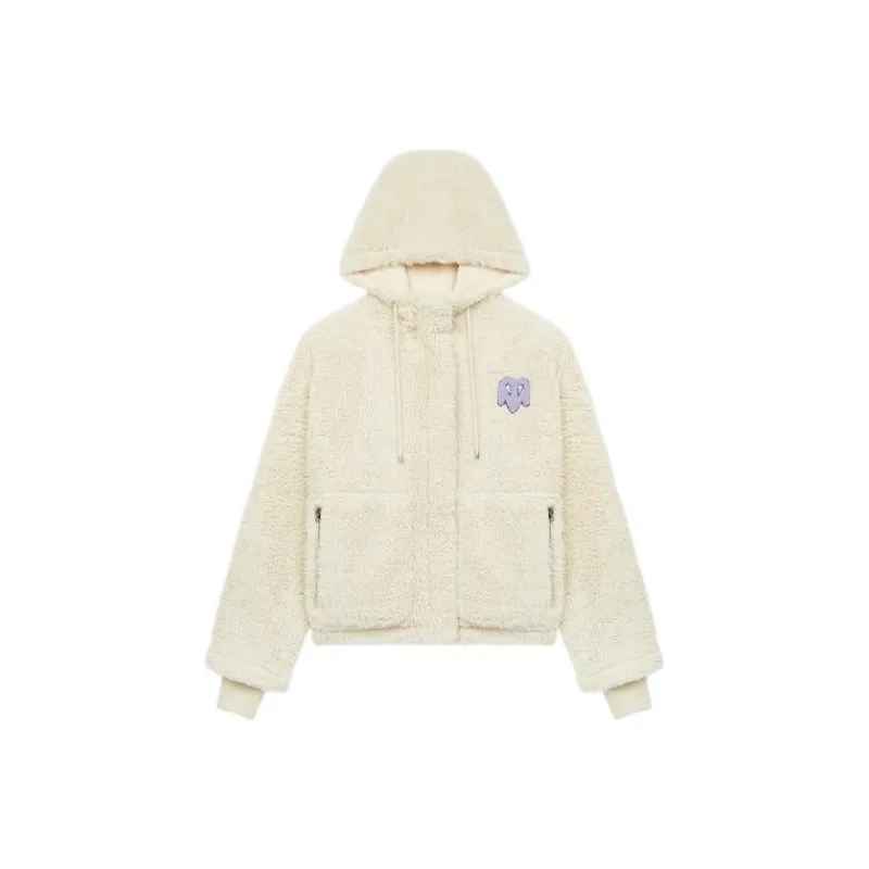 Maje Cropped Coats Women's White-0