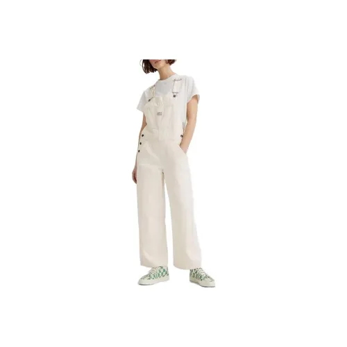 Levis Overalls Women's White