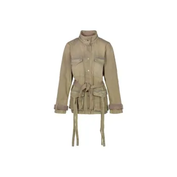 OFF WHITE Denim Jacket Women's Olive Green