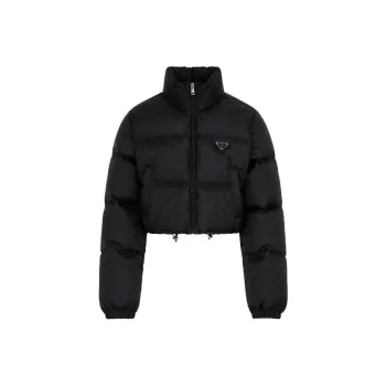 PRADA Cropped Coat Women's Black