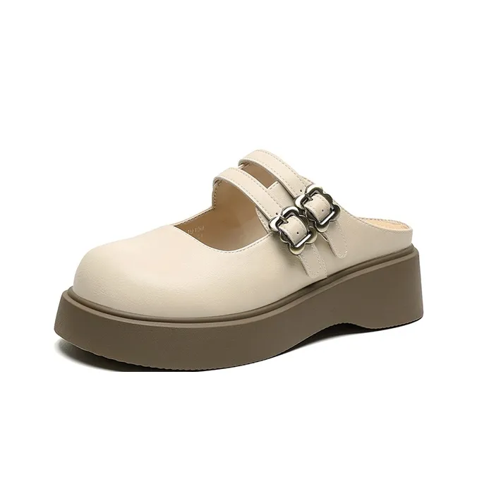 FIVE PLUS Slip Resistant Closed Toe Slippers Women's Beige-1