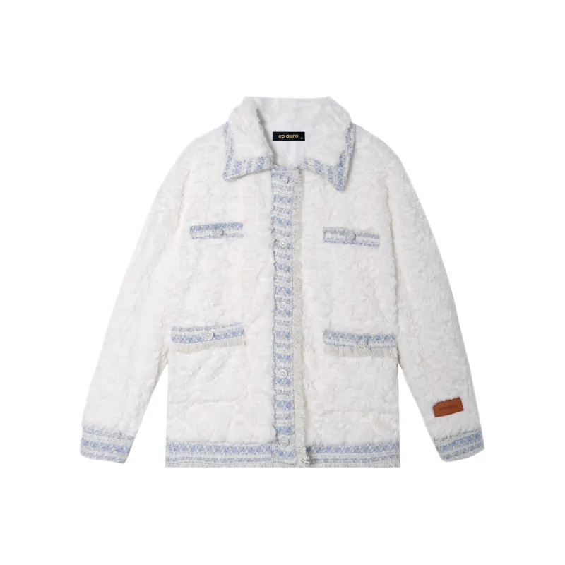CPAURA Velvet feel Coat Women's Pearl White-0