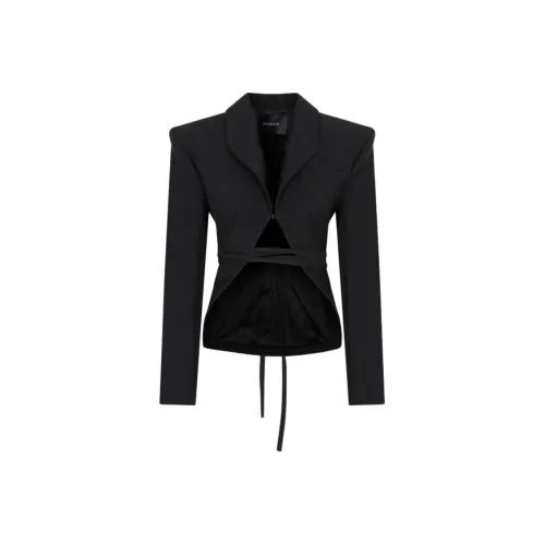 Mugler Business Suits Coats Women's Black