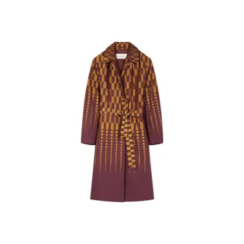 DRIES VAN NOTEN SS24 Coats Women's Burgundy