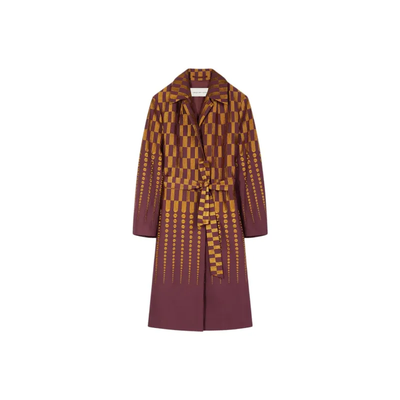 DRIES VAN NOTEN SS24 Coats Women's Burgundy-0