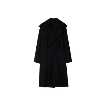 Burberry Cashmere Wrap Coat Coats Women's Black