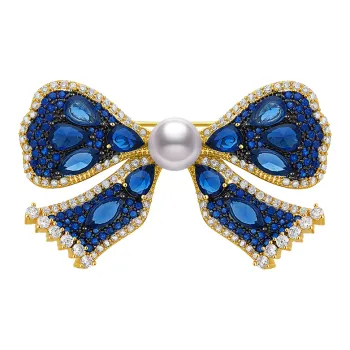 ME LUXE Pearl Brooch, Bowknot Sweet And Adorable Women's