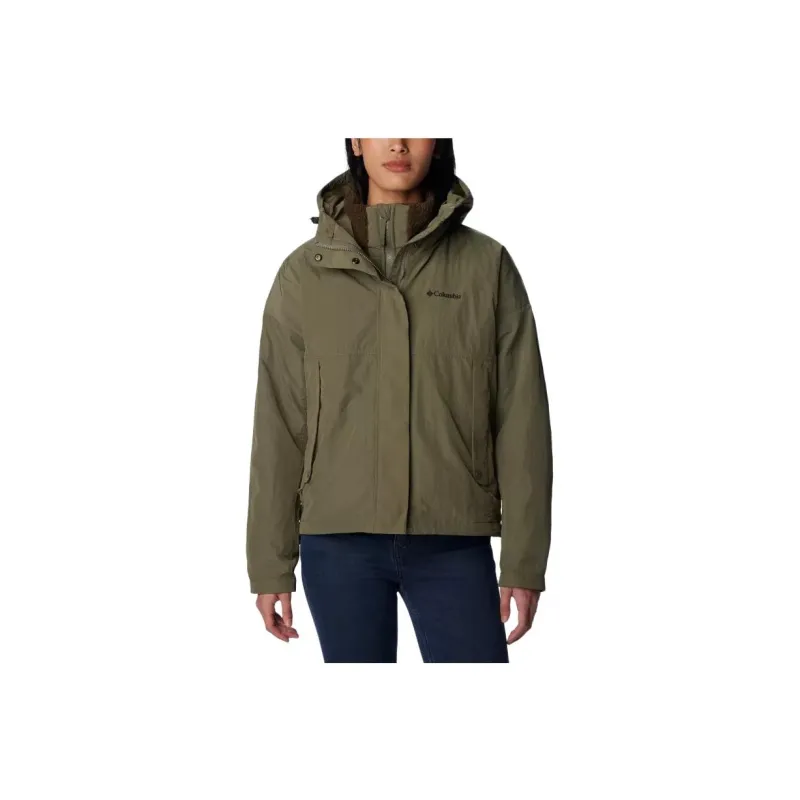 Columbia Windbreaker Jackets Women's Green-0