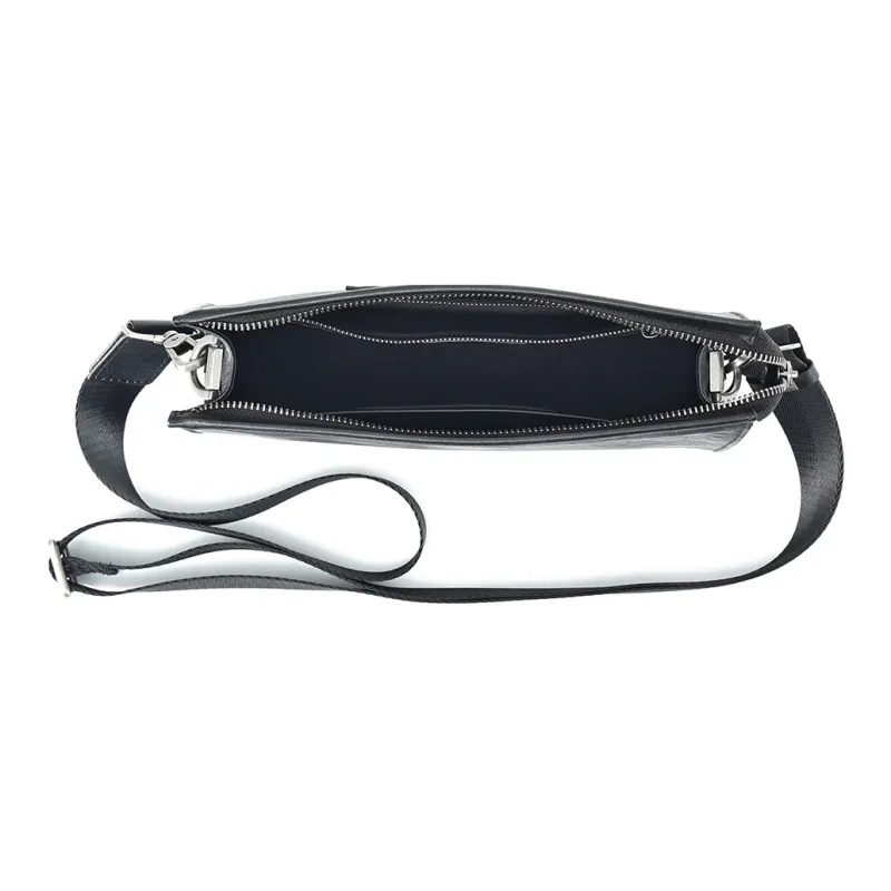VIHUS Leather Shoulder Bag Men's Black-1
