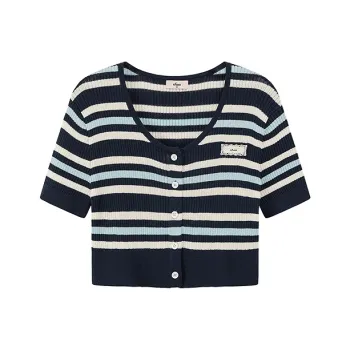 CHUU Knitwear Women's Blue Stripes Pattern