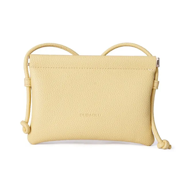 Dubaolu Synthetic Leather Cell Phone Pouch Small Size Women's Yellow/Ecru/Black/Pink-22