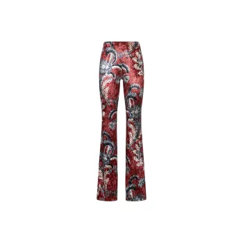 METROCITY Floral Printed Flared Trousers