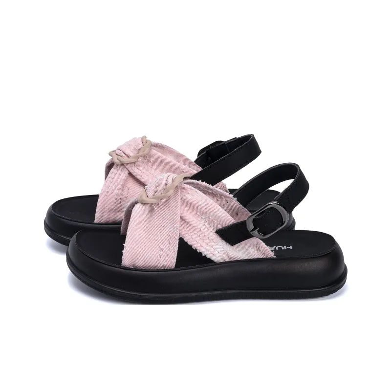 HUANQIU Beach Sandals Women's Pink-1